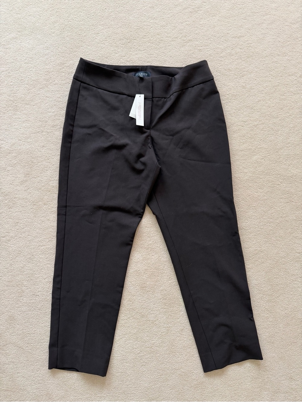 Talbots Black Cropped Ponte Dress Pants